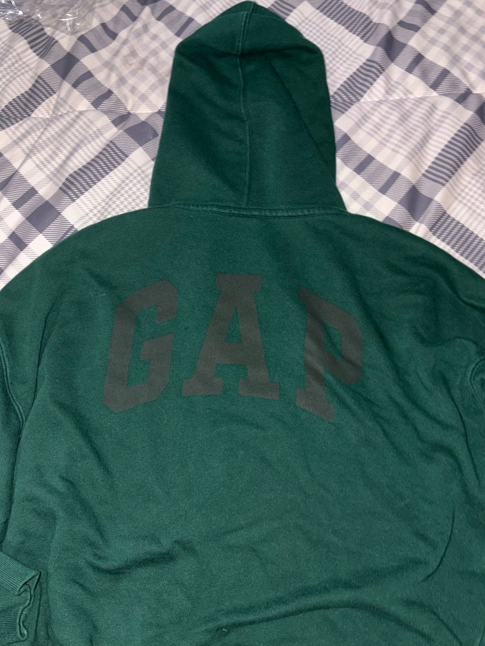 GAP Dark Green Hooded Sweatshirt with Black Logo